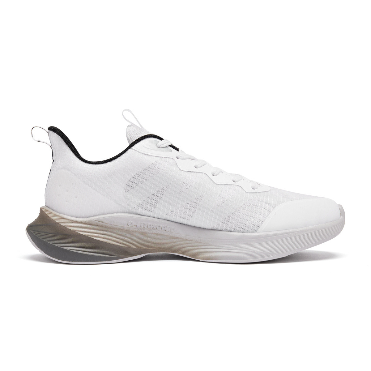 QIAODAN Abrasion Resistant Breathable Abrasion Resistant Breathable Low top Running Shoes Men’s White Silver