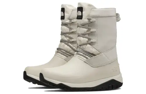THE NORTH FACE Yukiona Mid Boots Thermal Abrasion Resistant Comfortable Knee High Outdoor Boots Women's White