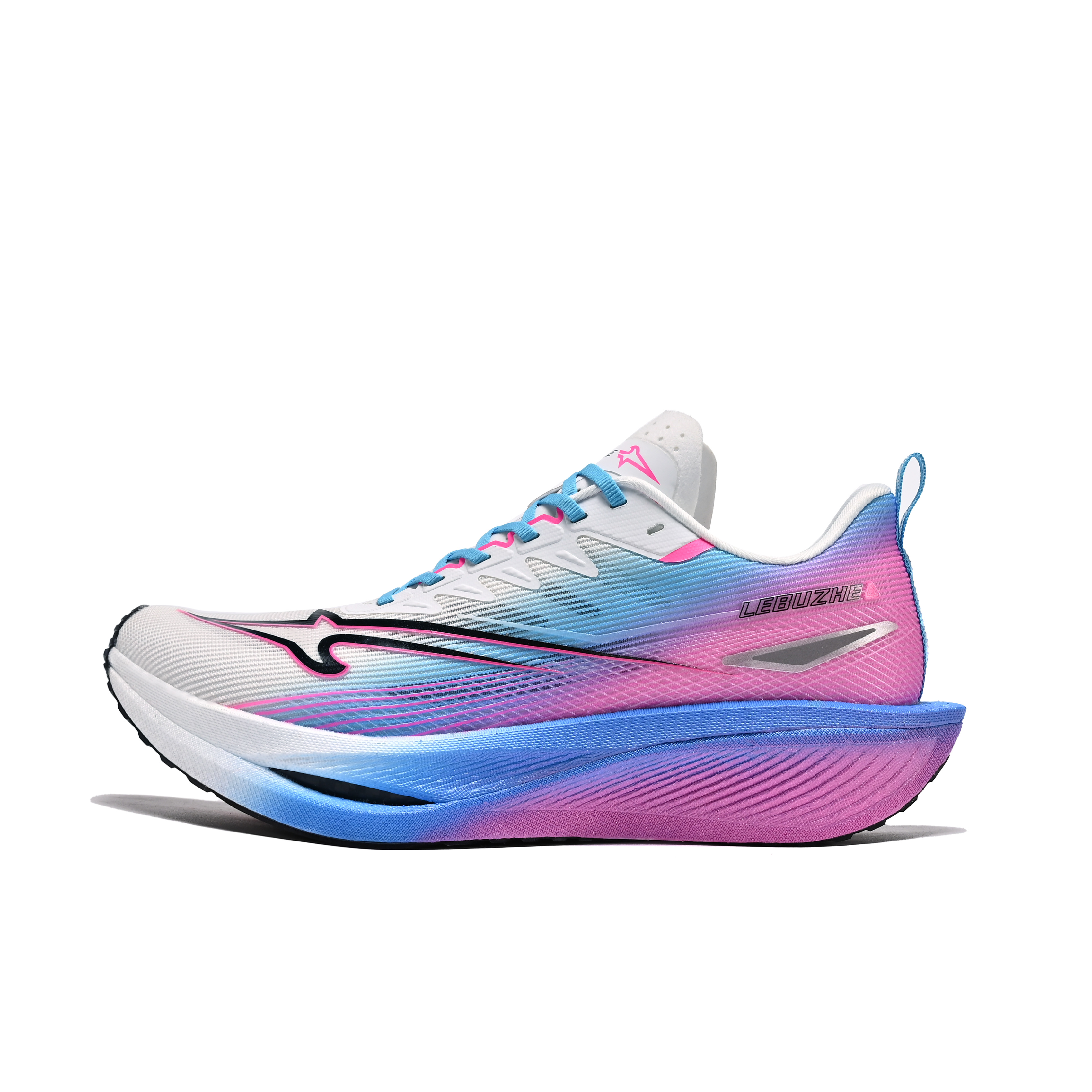 LEBUZHE Low top Running Shoes Men’s Sea Blue Cherry Blossom Pink