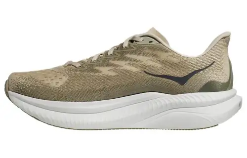 HOKA ONE ONE Mach 6 simple, versatile, wear-resistant and breathable low-top casual running shoes, same style for men and women, light olive green