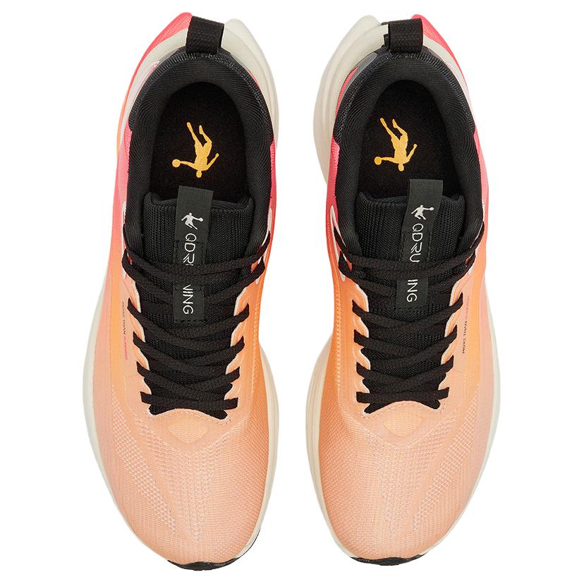 QIAODAN Comfortable And Trendy Cushioning Abrasion Resistant Breathable Low top Casual Running Shoes Men’s Orange