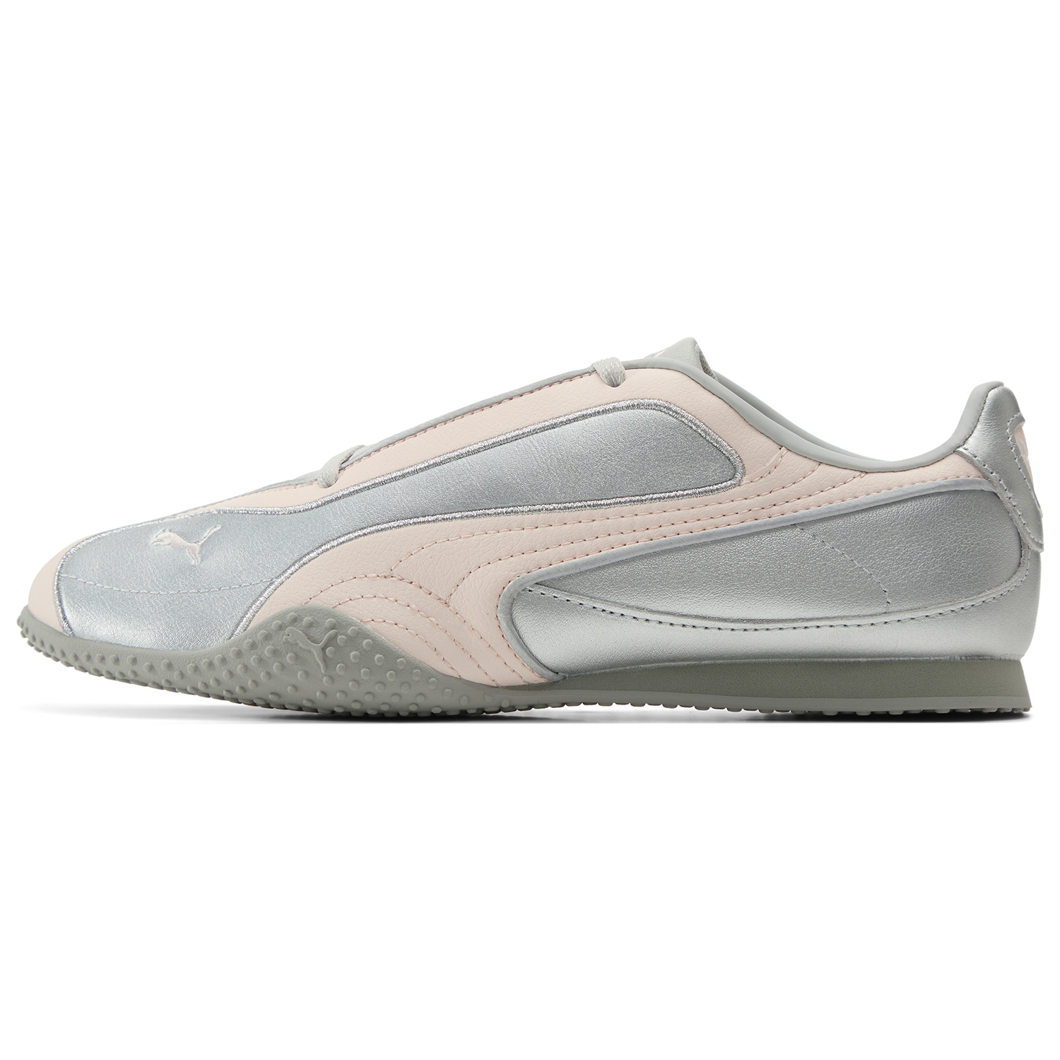 Женские кроссовки PUMA Bella V2 Leather (серебристо-розовые)