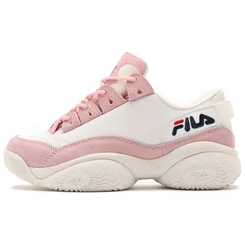 FILA Low top Casual Shoes Unisex White Pink