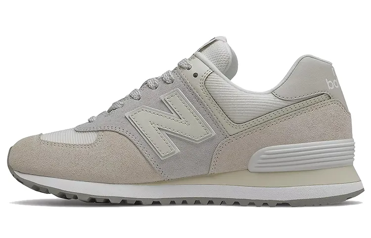 New Balance NB 574 Fabric Cushioning Abrasion Resistant Breathable Low top Casual Running Shoes Women's Ecru Gray