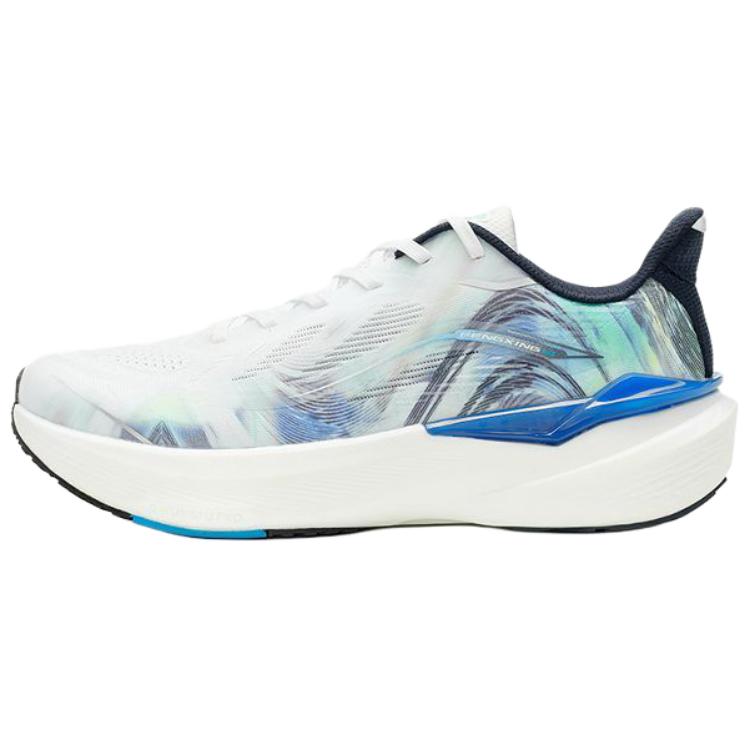 QIAODAN Cushioning Lightweight Low top Casual Running Shoes Men’s White Blue