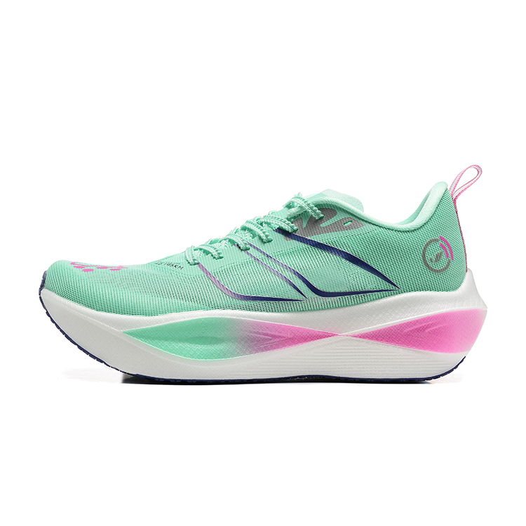 DUANGOU Cushioning Slip Resistant Abrasion Resistant Low top Sports Running Shoes Unisex Green/Lotus Pond Nighttime