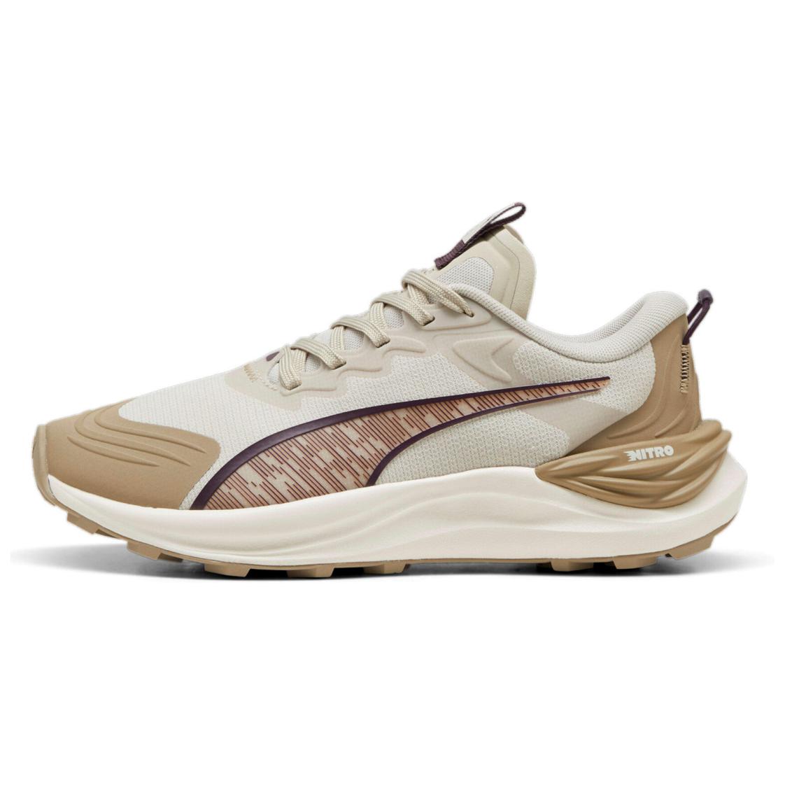 PUMA Electrify Nitro Slip Resistant Abrasion Resistant Low top Running Shoes Women's Light Umber