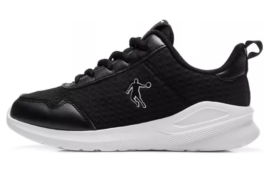QIAODAN Versatile Slip Resistant, Abrasion Resistant, Breathable, Lightweight Low top Running Shoes Men’s Black White