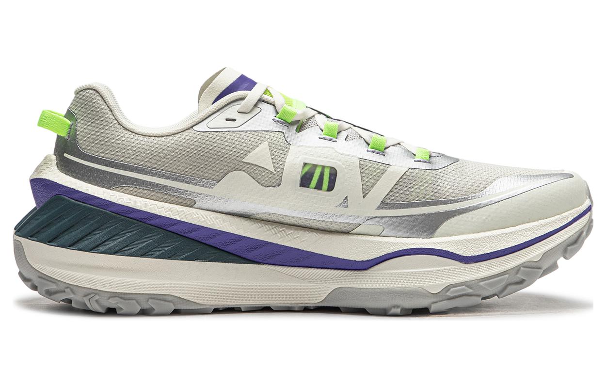Li Ning De Lu Series Cushioning Slip Resistant Abrasion Resistant Low top Running Shoes Men’s Silver Gray