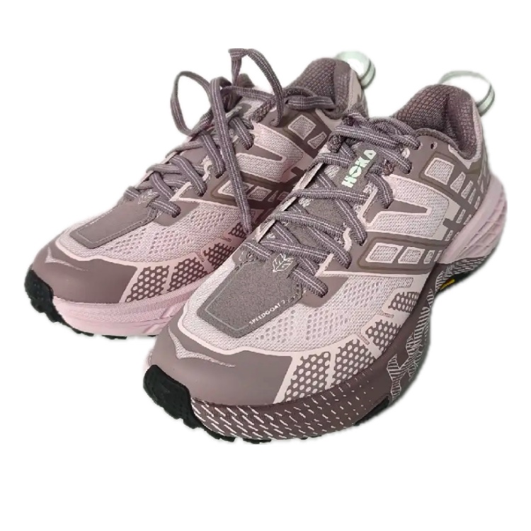 HOKA ONE ONE SPEEDGOAT 2 Abrasion Resistant Low top Running Shoes Unisex Pink Purple