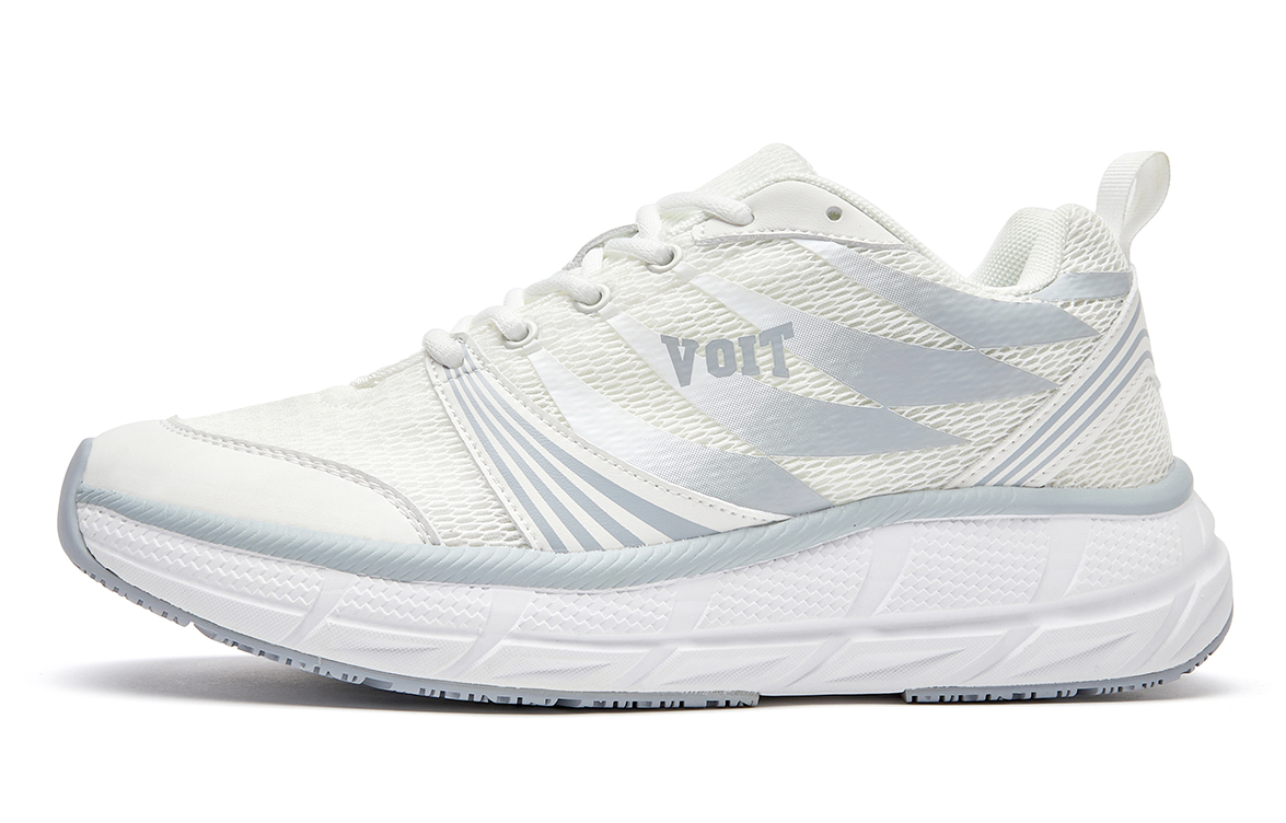 VOIT Running Shoes Unisex Low Top White Gray