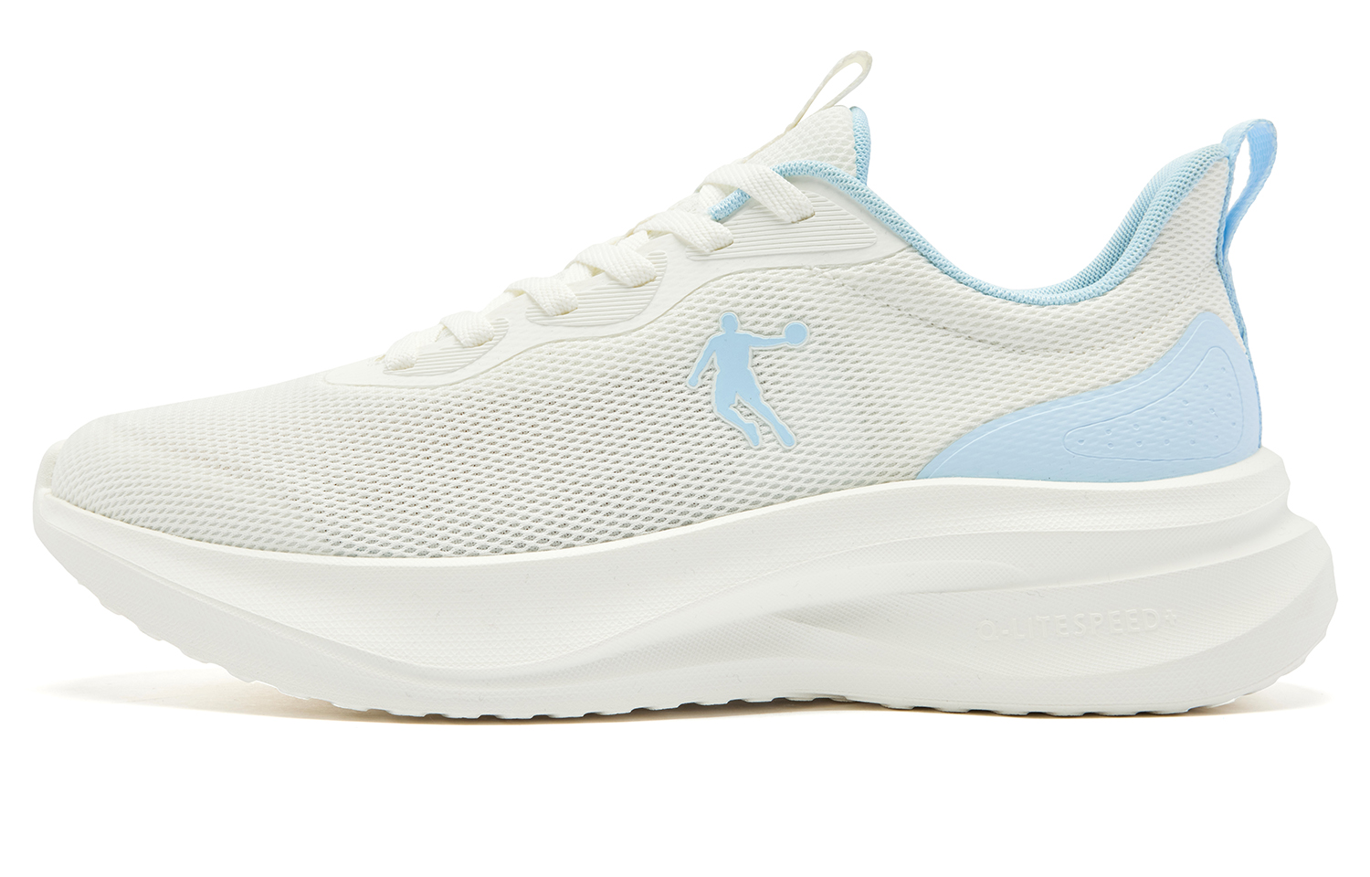 QIAODAN Fabric Low top Q LITESPEED Technology Running Shoes Men’s White Blue