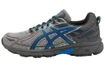 Asics Gel Venture 6 Comfortable Abrasion Resistant Low top Running Shoes Men's Gray Blue