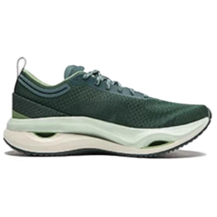 Li Ning Cushioning Slip Resistant Abrasion Resistant Lightweight Rebound Low top Running Shoes Women’s Green