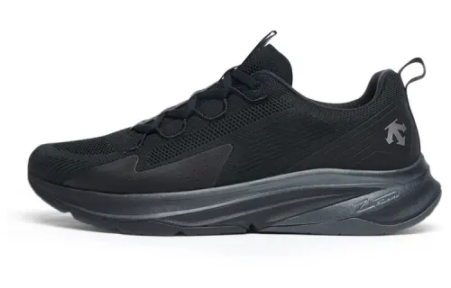 DESCENTE Enerzite Cushioning Rebound Breathable Low top Carbon Plate Casual Running Shoes Men's Black