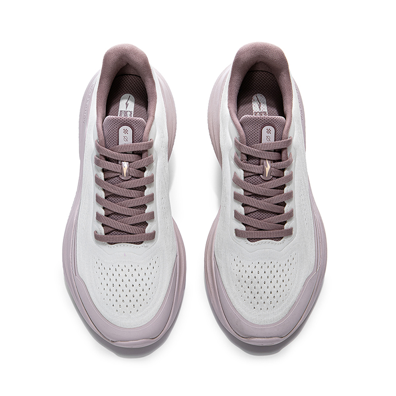 Erke Sofa Cushioning Breathable Rebound Low top Casual Running Shoes Women’s White Gray