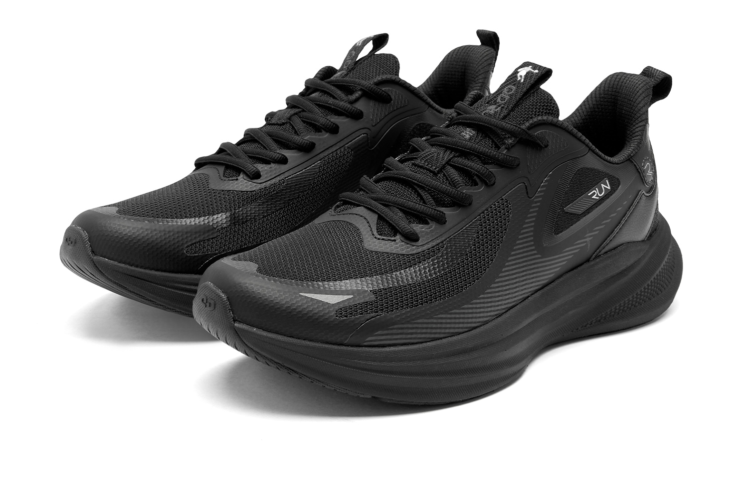 QIAODAN Comfort Elastic 2.0 Running Shoes Men’s Low Top Black/Lightning Gray