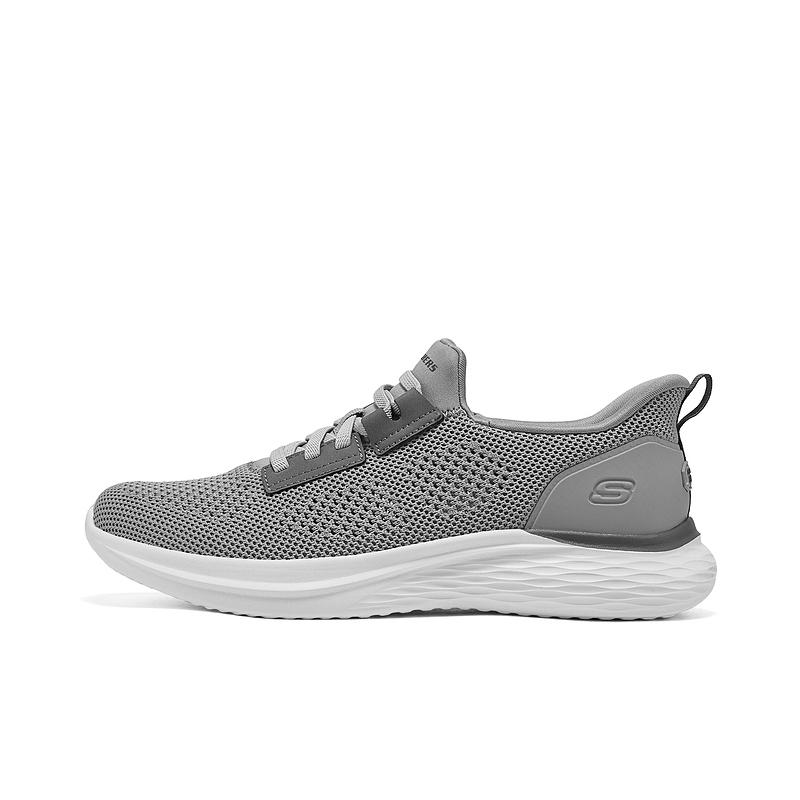 Skechers Abrasion Resistant Low top Running Shoes Men’s Light Gray