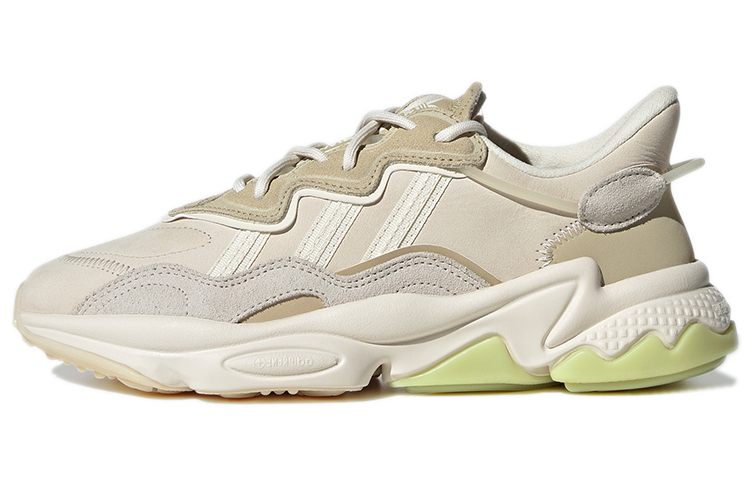 Adidas originals Ozweego comfortable fabric rubber leather non-slip wear-resistant lightweight low-top running shoes women's beige