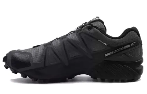 SALOMON Speedcross 4 Fabric Slip Resistant, Abrasion Resistant, Breathable Low top Running Shoes Men's Dark Gray