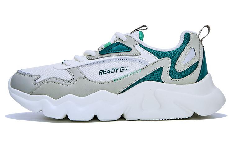 QIAODAN Cushioning, Wear Resistant Low top Running Shoes Men’s White Gray Green