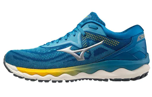 Mizuno Wave Sky 4 Professional Cushioning Slip Resistant Low top Running Shoes Unisex Blue White