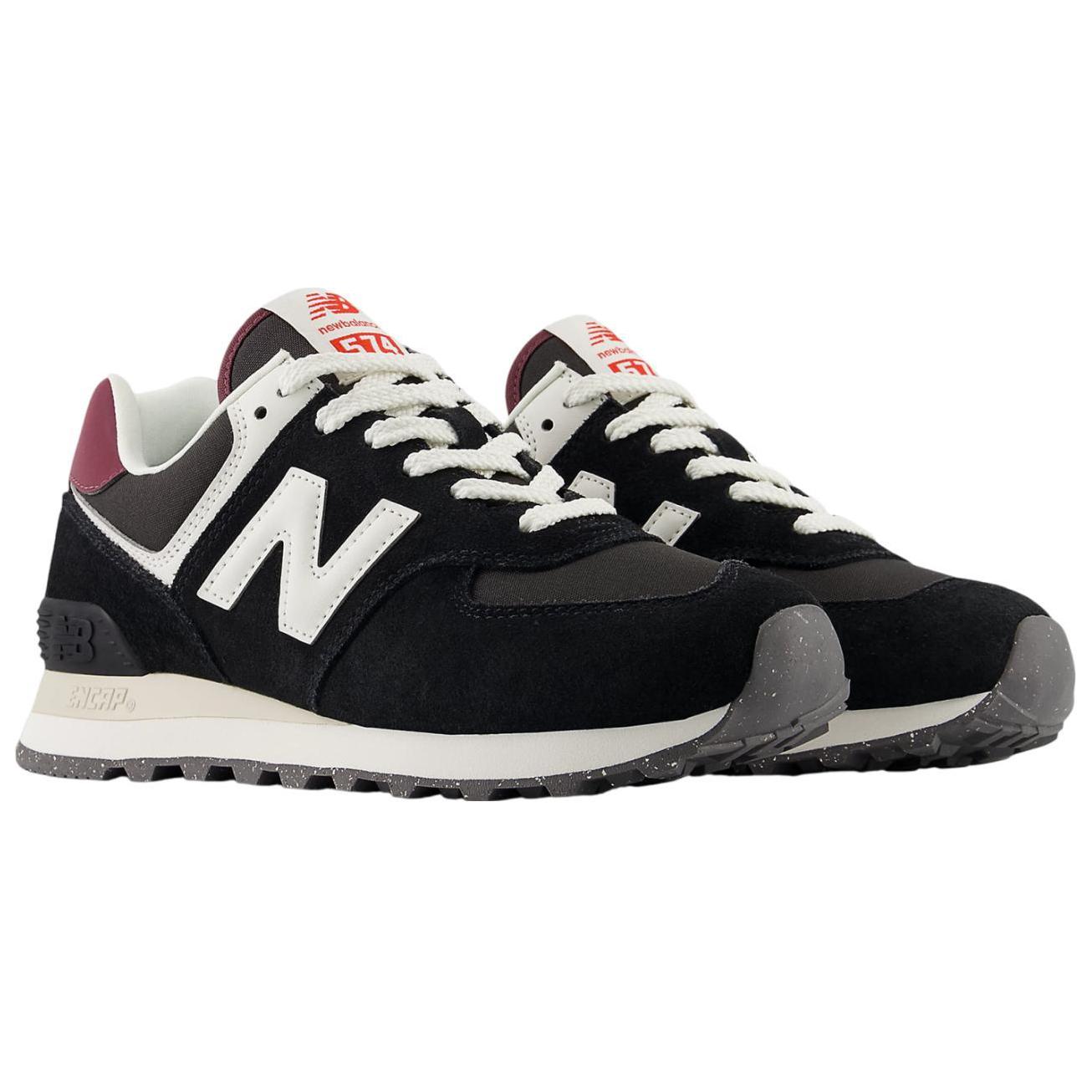 Женские кроссовки New Balance 574 WMNS (черно-белые) — Чёрныйбелый — фото 3