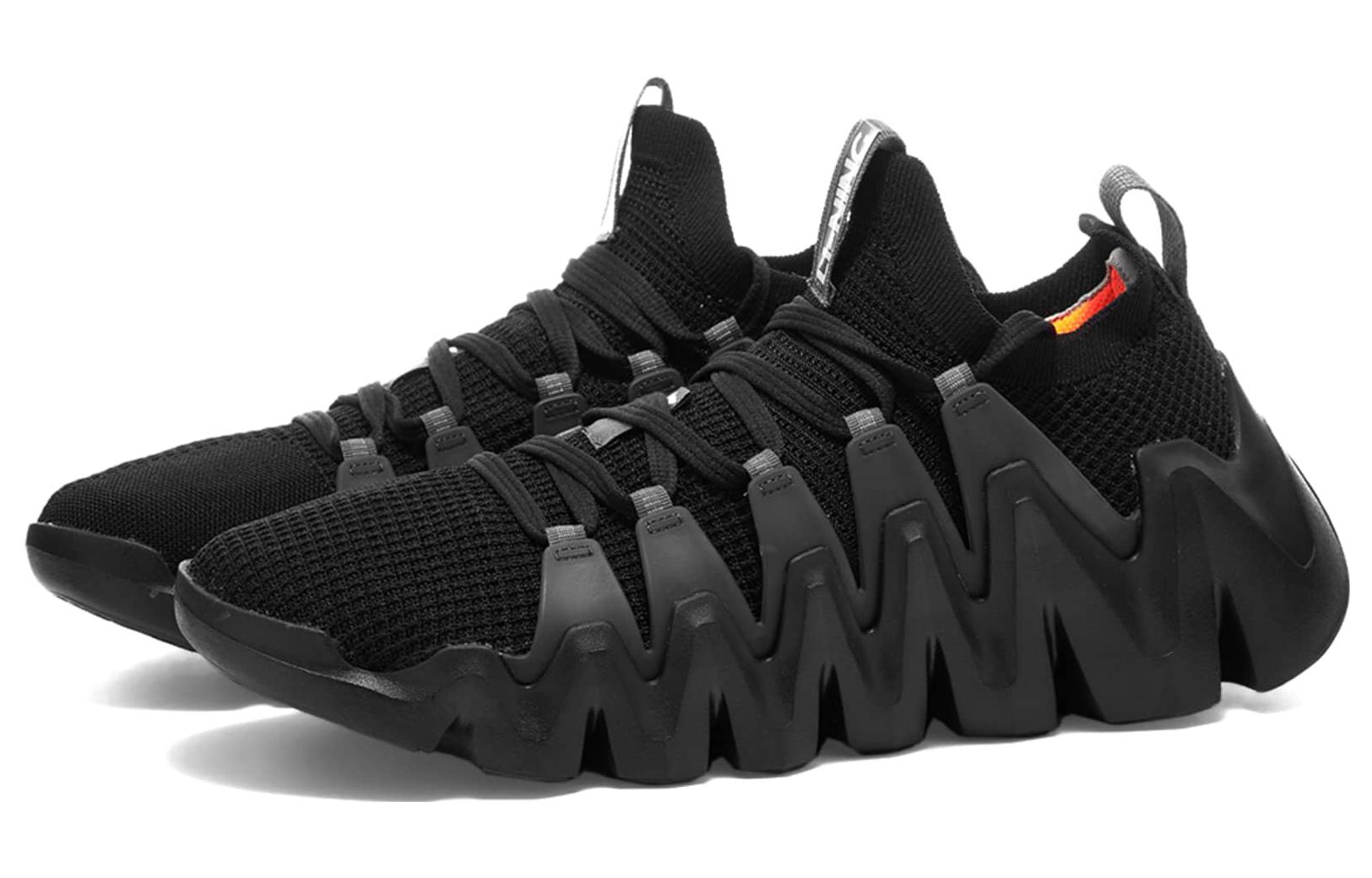 Li Ning Crazy Run X3 Classic And Versatile Slip Resistant Abrasion Resistant Low top Running Shoes Men’s Black