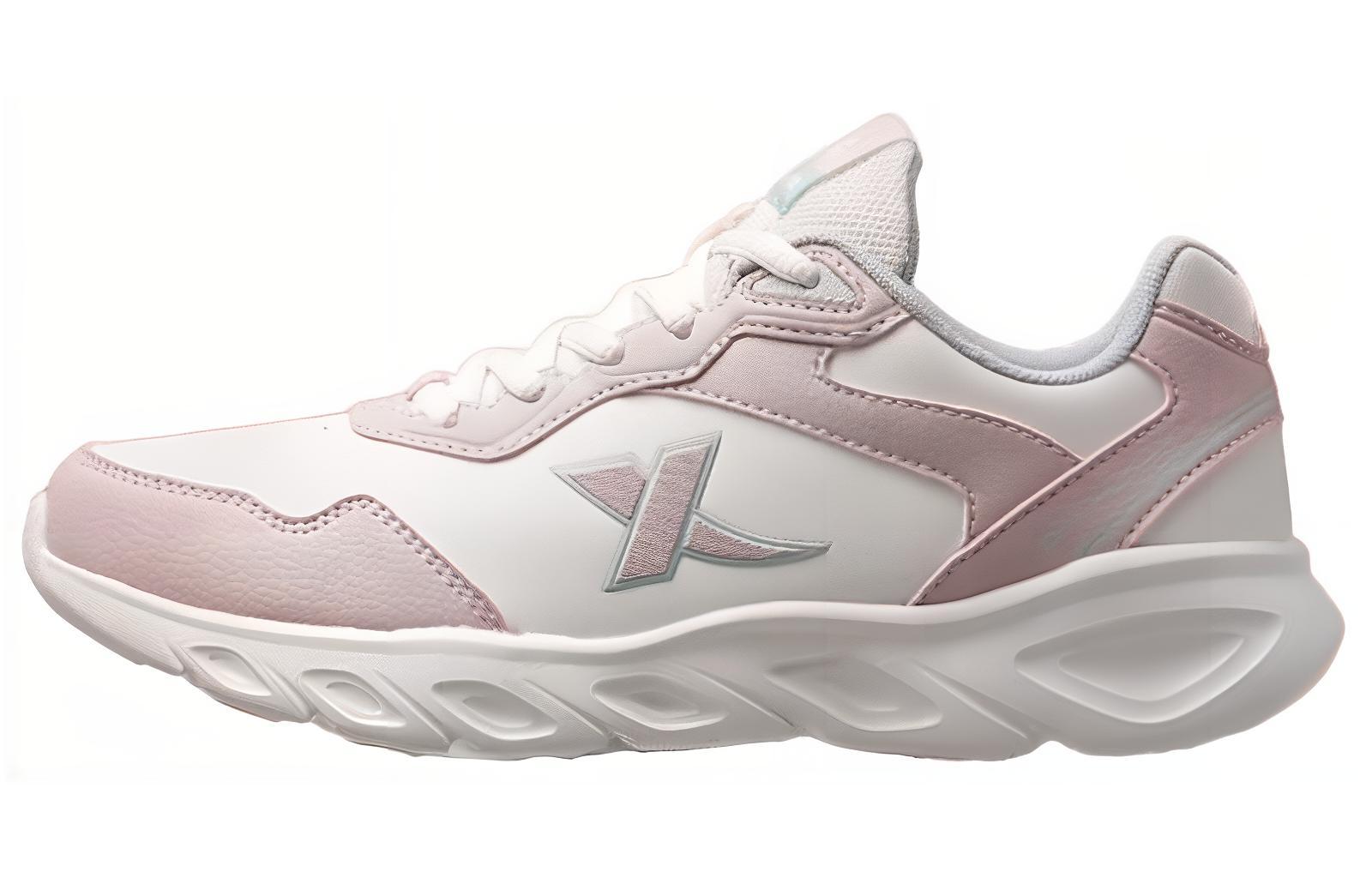 XTEP Cushioning Abrasion Resistant Cushioning, Wear Resistant Low top Running Shoes Women’s White Pink