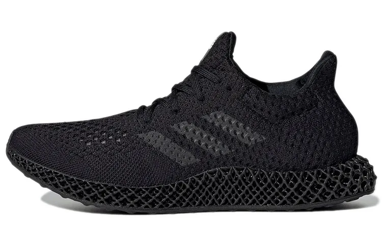 Adidas Futurecraft 4D Fabric Abrasion Resistant Low top Running Shoes Unisex Pure Black