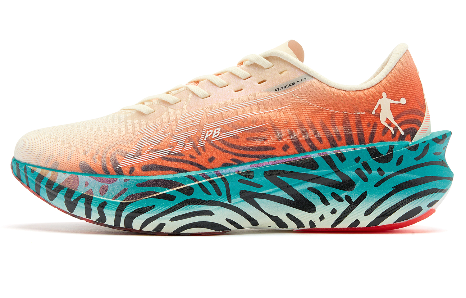 QIAODAN Feiying PB4.0 Running Shoes Men’s Low Top Bright Orange Ultra Green