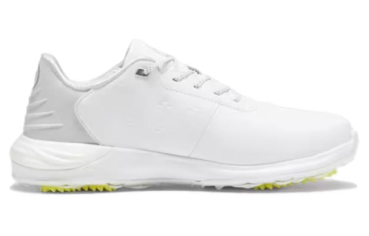 PUMA Phantomcat Cushioning Abrasion Resistant Cushioning, Wear Resistant Low top Golf Shoes Men’s White Yellow