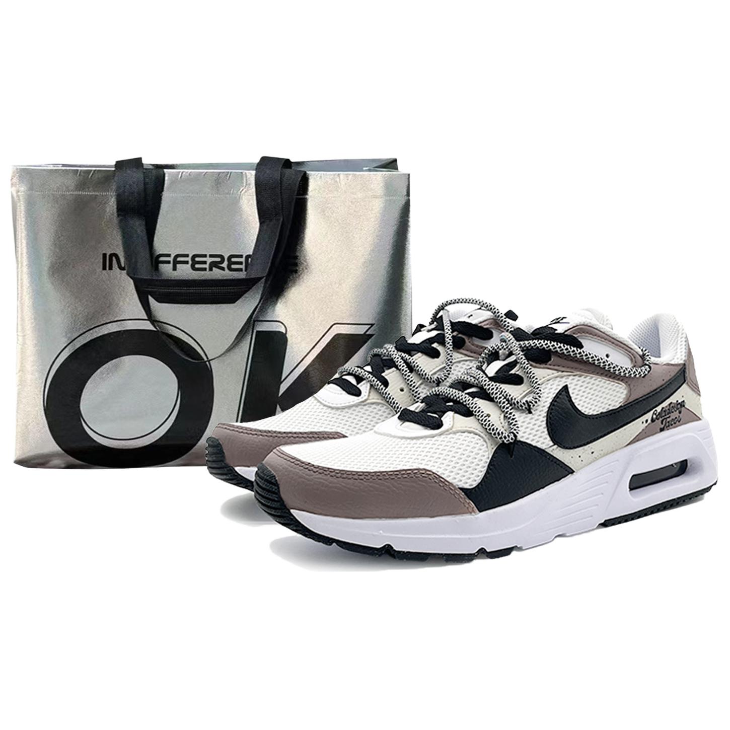 Nike Air Max SC Abrasion Resistant Low top Running Shoes Men’s White Gray