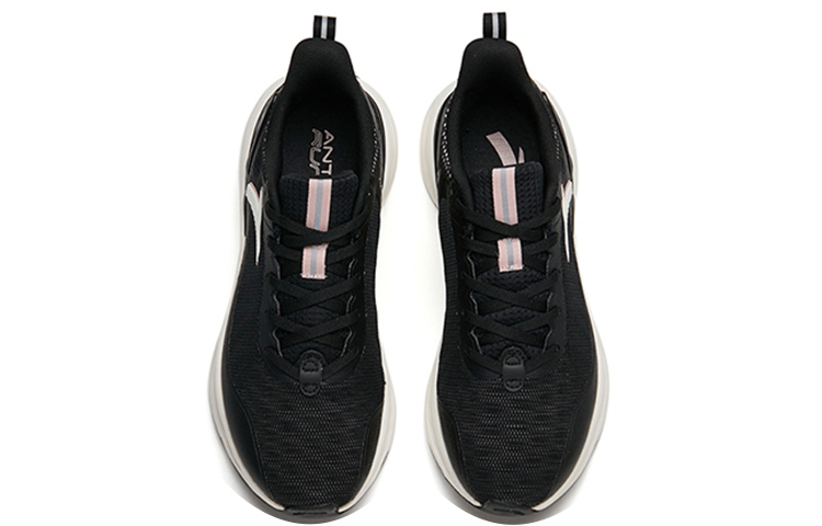 Anta Cushioning Slip Resistant Abrasion Resistant Breathable Low top Running Shoes Women’s Black Gray