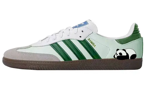Adidas Originals SAMBA OG Mint Cooling, Tarepanda Cat Coverage Cushioning Low top Skateboard Shoes Unisex White Green