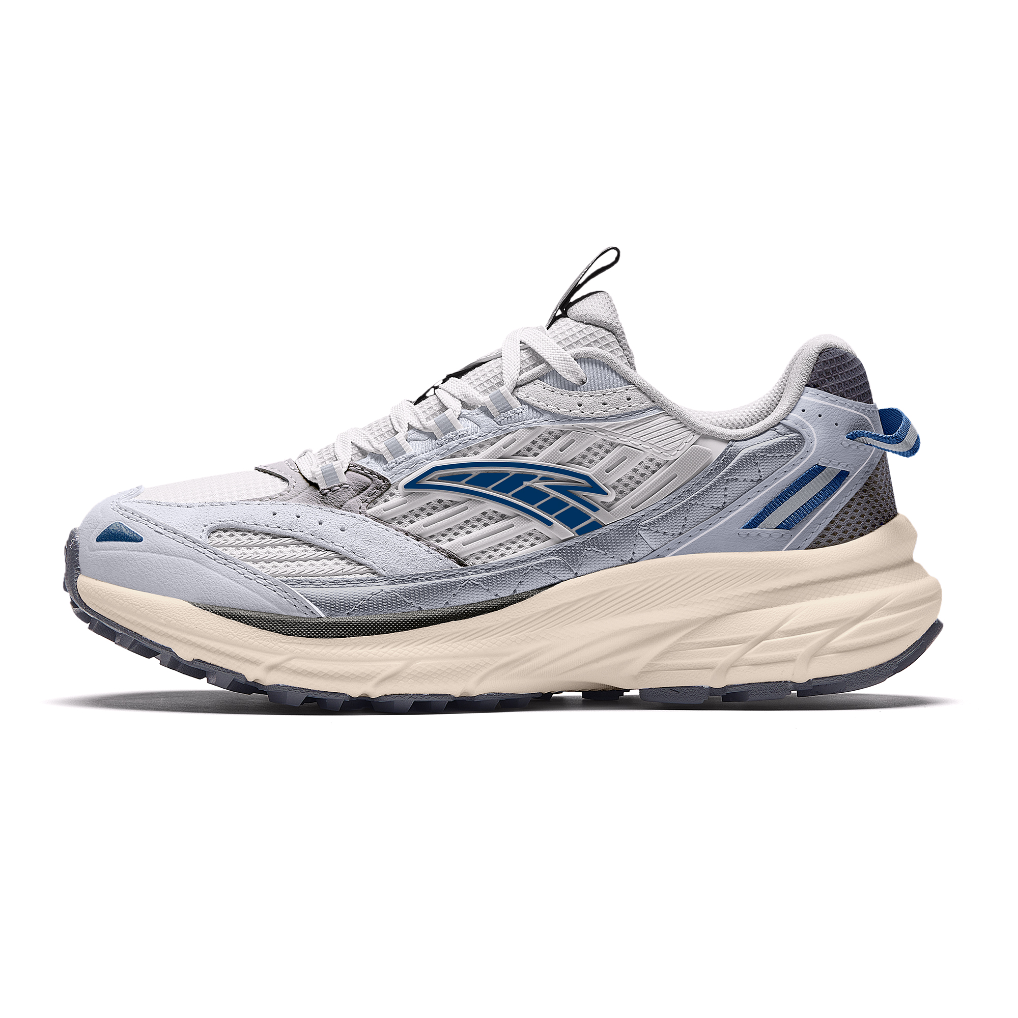 Anta AT957 Fabric Slip Resistant Abrasion Resistant Cushioning Low top Casual Running Shoes Women's Blue White Gray