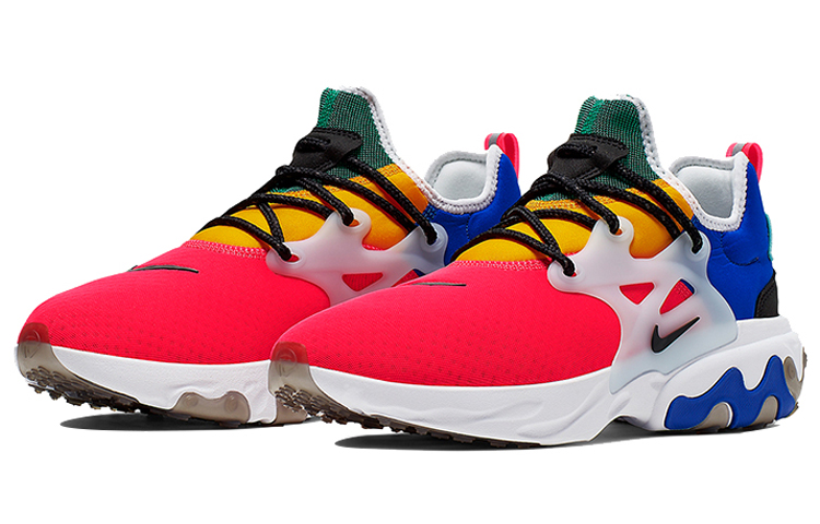 Мужские кроссовки Nike React EXP (красно-зелено-синие) — 大学红/墨绿/天蓝/亮黄 — фото 3