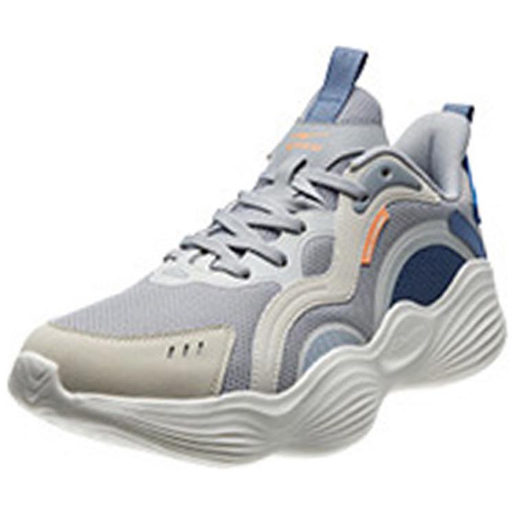 Erke Slip Resistant, Abrasion Resistant, Breathable Low top Running Shoes Men’s Gray Blue