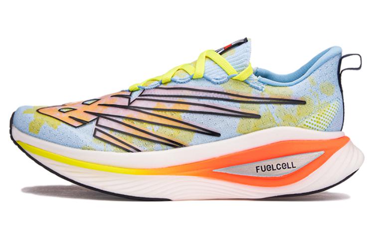 Мужские кроссовки New Balance Elite v3 SuperComp (сине-желто-оранжевые)