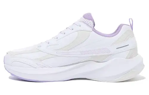 FILA Nre E3 Abrasion Resistant Abrasion Resistant Low top Running Shoes Unisex White Purple Korean Style