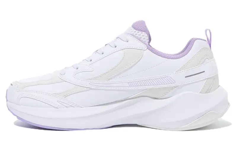FILA Nre E3 Abrasion Resistant Abrasion Resistant Low top Running Shoes Unisex White Purple Korean Style