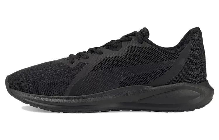 PUMA Twitch Runner Fabric Cushioning Breathable Low top Casual Running Shoes Men's Black