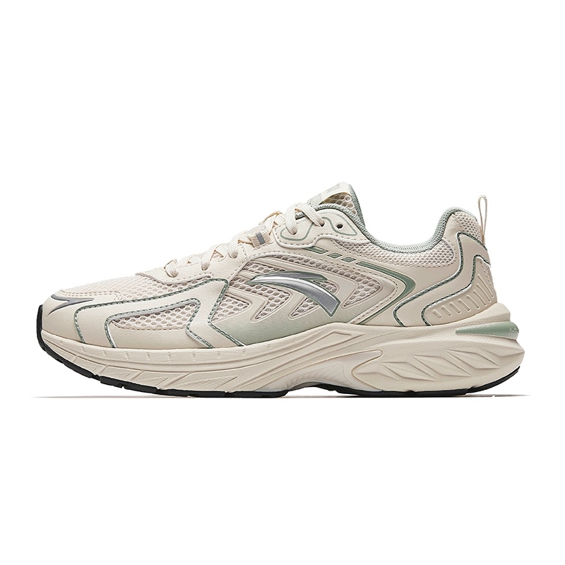 Anta AT959 Slip Resistant Breathable Lightweight Rebound Low top Casual Running Shoes Women’s Beige Green