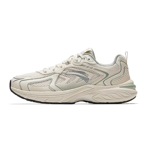 Anta AT959 Slip Resistant Breathable Lightweight Rebound Low top Casual Running Shoes Women's Beige Green