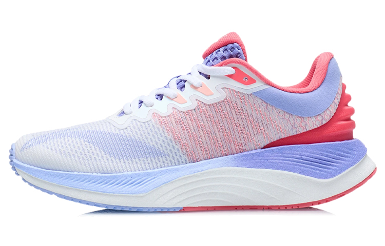 Li Ning YueYing Slip Resistant Abrasion Resistant Low top Running Shoes Women’s White Red Purple