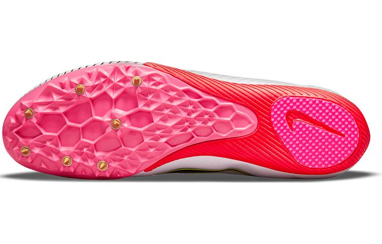 Кроссовки Nike Zoom Rival M 9 (белые с черным и розовым) — Белый / чёрный / розовый — фото 6