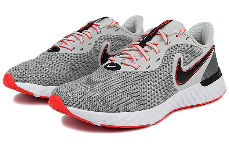 Мужские кроссовки Nike REVOLUTION 5 (красно-серые) — Красныйсерый — фото 3