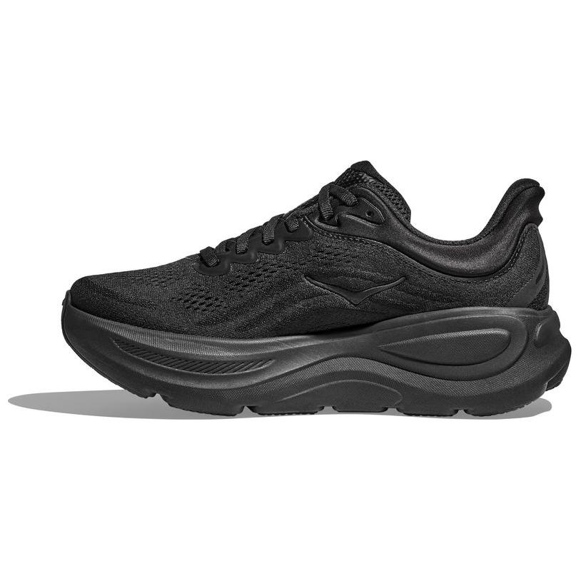 HOKA ONE ONE Bondi 9 Synthetic Leather Low top Marathon Long Distance Running Sprint Running Shoes Men’s Black Wide Fit