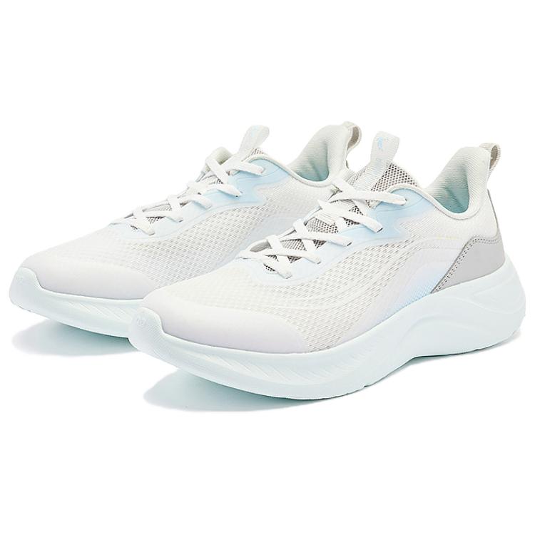 QIAODAN Breathable And Lightweight Low top Running Shoes Women’s White Green Gray
