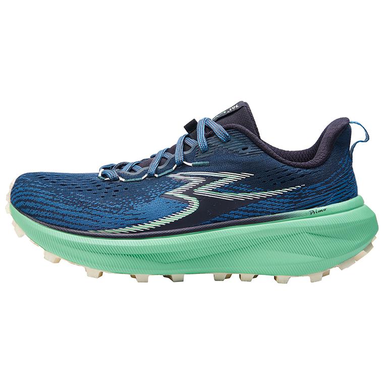 361° Cushioning, Wear Resistant Low top Trail Running Shoes Women’s Ocean Blue & Wormwood Green